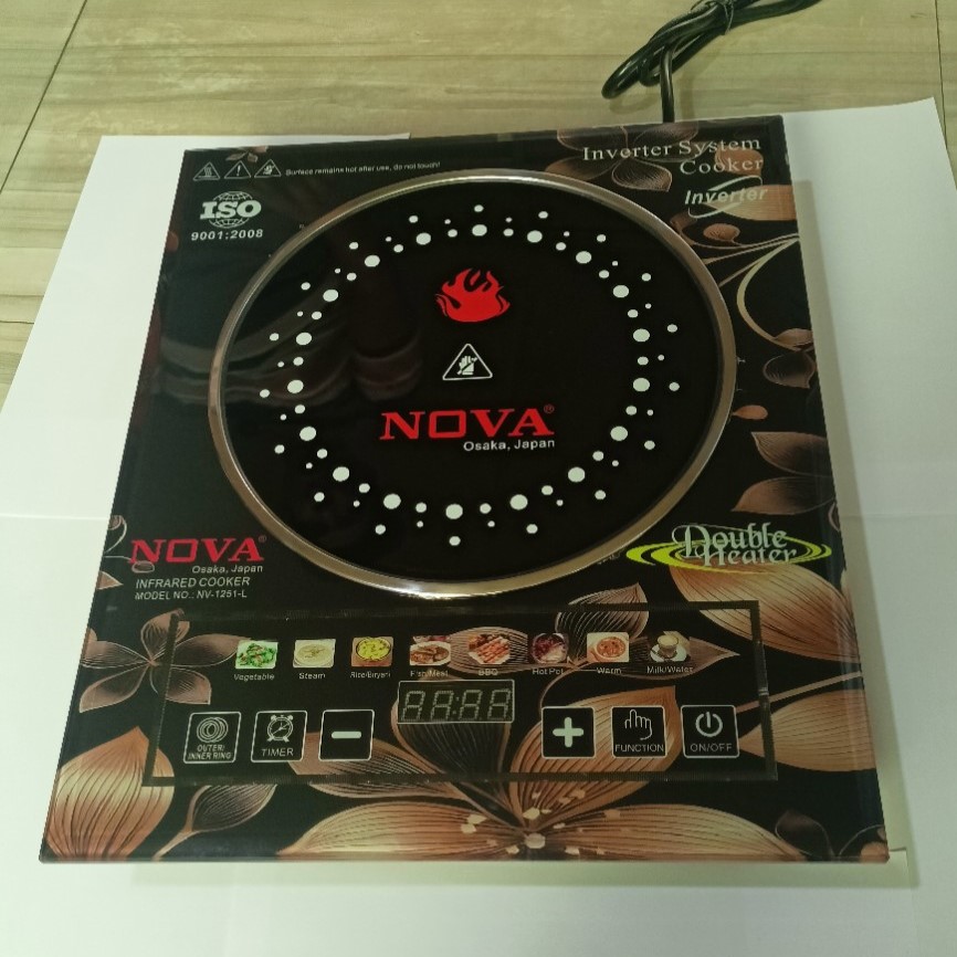 NOVA Infrared Cooker | NV-1251-L | 2500W Double Heater | Inverter Friendly | Touch Control