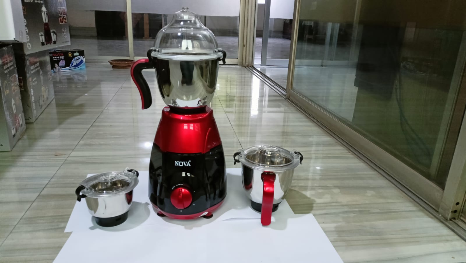 NOVA Mixer Grinder NV-168-RV ।। 1350W 3-in-1 Heavy Duty Blender