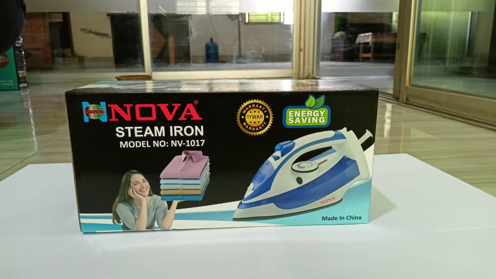 NOVA Steam Iron NV-1017 – 1000W Powerful Steam & Ceramic Plate Iron