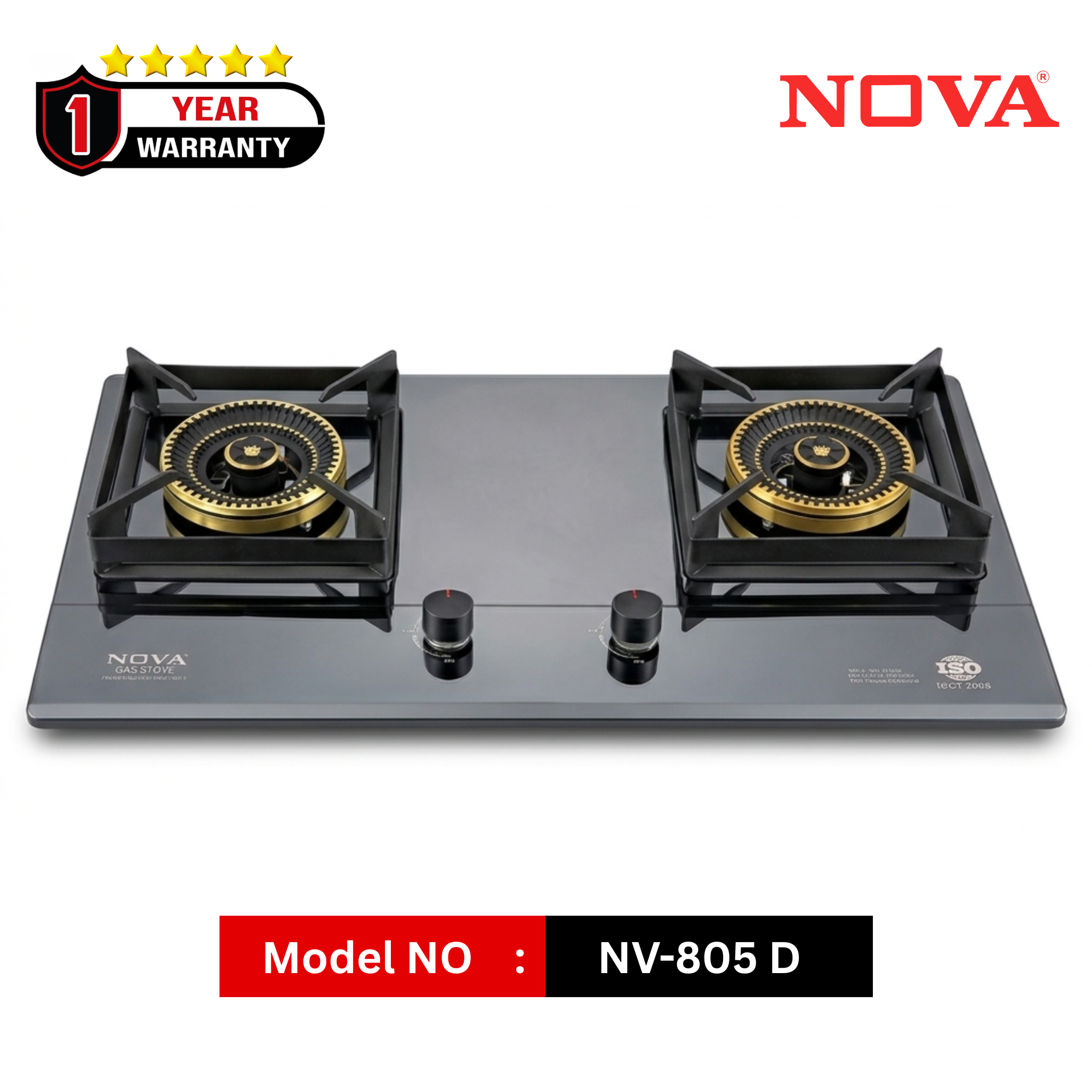 NOVA NV-805 SS Double Burner Cabinet Gas Stove